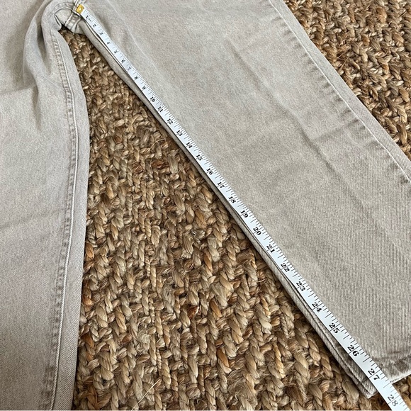 Vintage Lee Baggy Jeans 14P Tan High Rise 80’s 29in Waist Retro Mom Khaki Denim - Picture 8 of 12